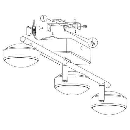 Eglo - LED RGB Spotlampe CORROPOLI-C 3xLED/5W/230V