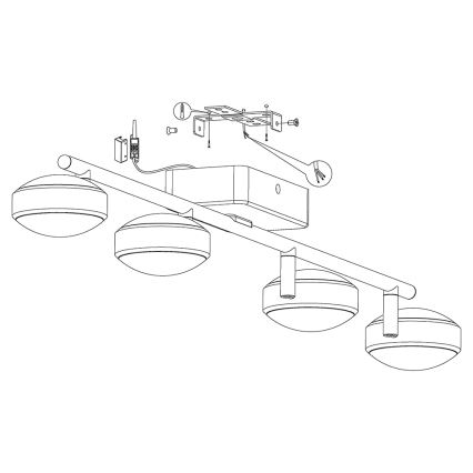 Eglo - LED RGB Spotlampe dæmpbar CORROPOLI-C 4xLED/5W/230V