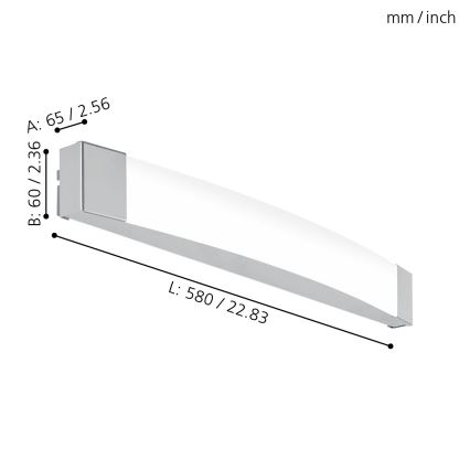 Eglo - LED badeværelsesspejl belysning LED/16W/230V IP44