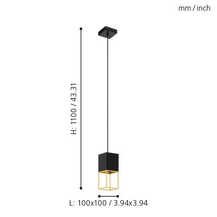 Eglo 97733 - LED-pendel på wire MONTEBALDO 1xGU10/5W/230V