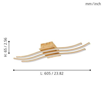 Eglo 97743 - LED overflademonteret loftlampe MIRAFLORES 3xLED/8,6W/230V