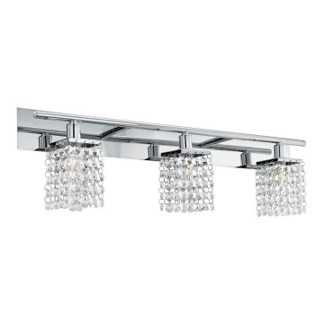 Eglo 97748 - LED krystal badeværelses vægbelysning AREQUITO 3xG9/3W/230V IP44
