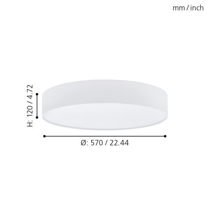 Eglo - LED lysdæmper loftslampe LED/40W/230V