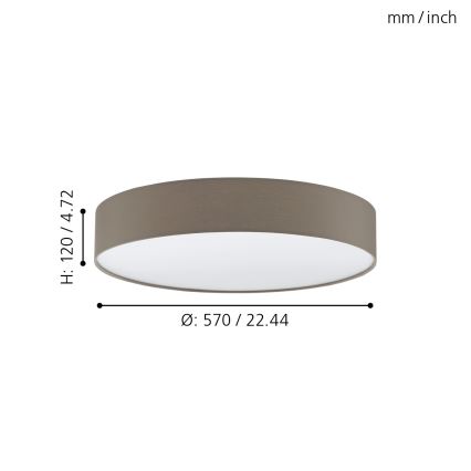 Eglo - LED lysdæmper loftslampe LED/40W/230V