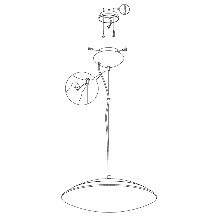 Eglo 97812 - LED RGB dæmpbar pendel på kabel FRATTINA-C 1xLED/27W/230V