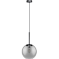Eglo 97847 - Pendel på wire TINDARI 1xE27/28W/230V sort/røgfarvet