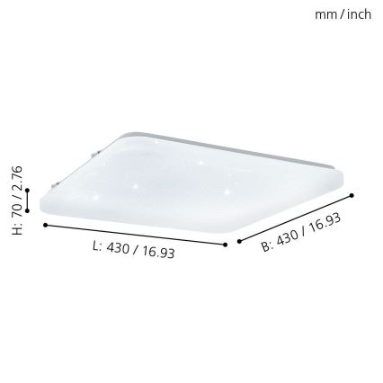 Eglo - LED loftsbelysning LED/33,5W/230V