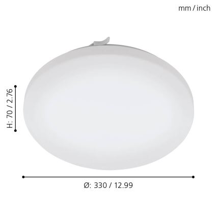 Eglo - LED loftlampe til badeværelse LED/17,3W/230V IP44