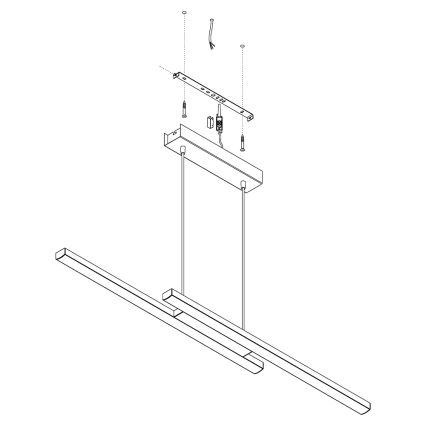 Eglo - LED RGB dæmpbar loftspendel på wire FRAIOLI-C LED/34W/230V