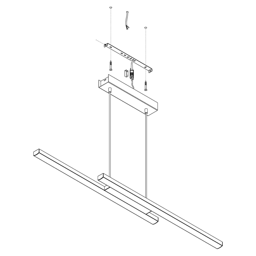 Eglo - LED RGB dæmpbar loftspendel på wire FRAIOLI-C LED/34W/230V