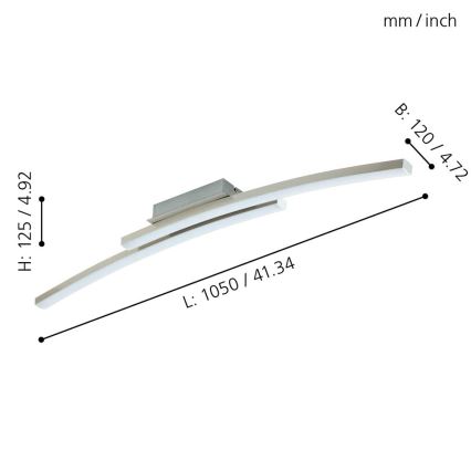 Eglo 97909 - Dæmpbar LED RGB overflademonteret loftlampe FRAIOLI-C 2xLED/17W/230V