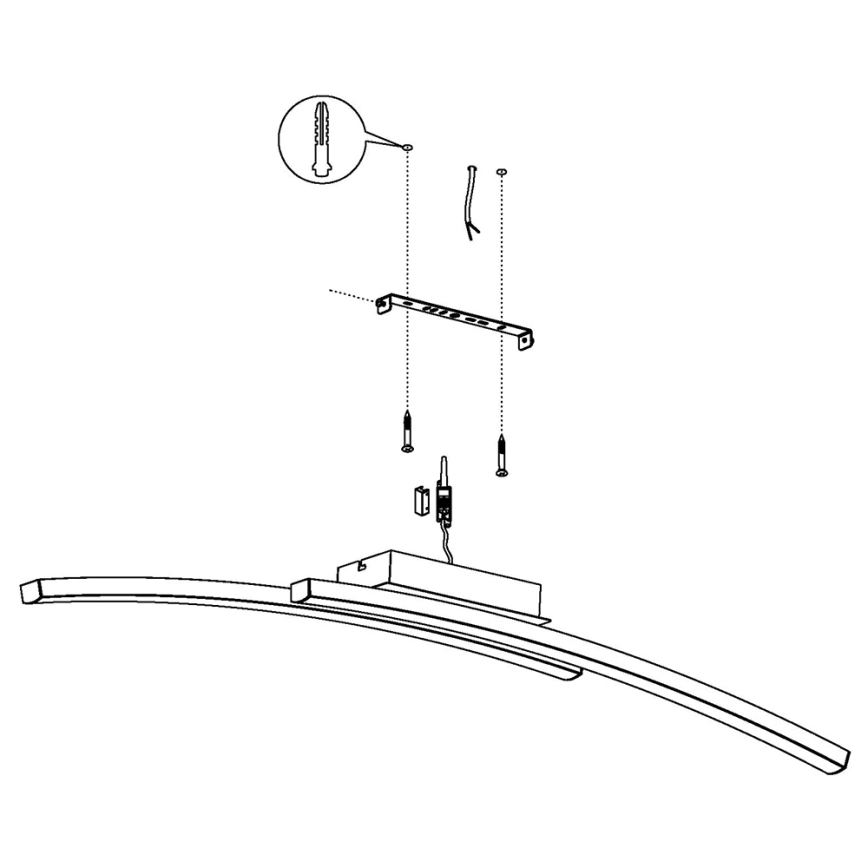 Eglo 97909 - Dæmpbar LED RGB overflademonteret loftlampe FRAIOLI-C 2xLED/17W/230V
