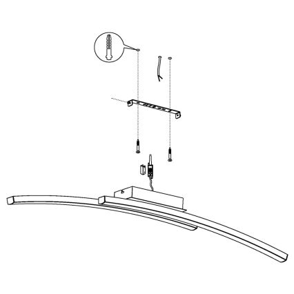 Eglo 97909 - LED RGB, dæmpbar påbygget loftlampe FRAIOLI-C LED/34W/230V