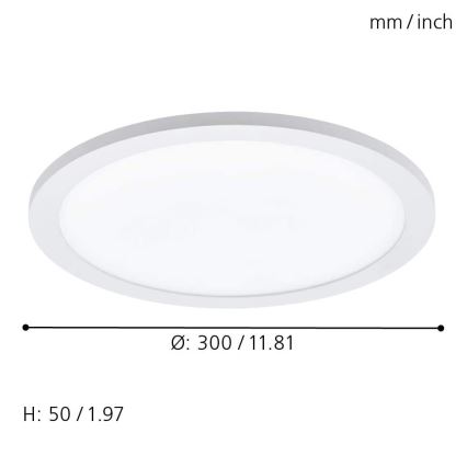 Eglo - LED loftlampe RGBW-farver SARSINA-C LED/16W/230V + fjernbetjening