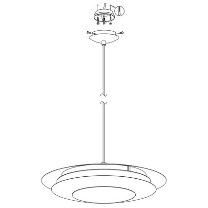 Eglo - LED pendel dæmpbar RGB-farver MONEVA-C LED/18W/230V