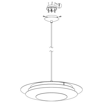 Eglo 98043 - LED pendel dæmpbar RGBW-farver MONEVA LED/18W/230V