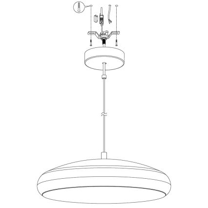 Eglo 98046 - LED RGB dæmpbar loftlampe på kabel RIODEVA-C LED/27W/230V