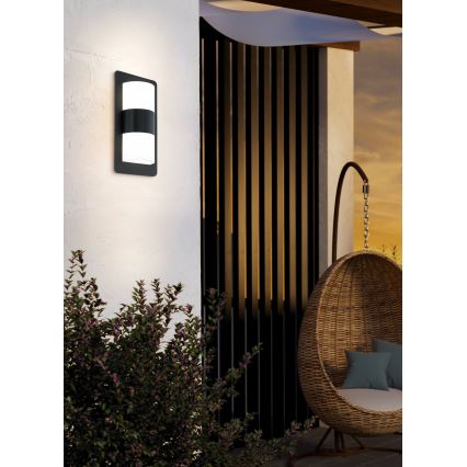 Eglo - Udendørs væglys 2xE27/10W/230V antik sort IP44