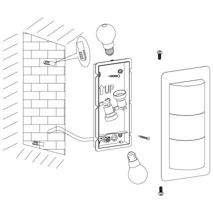 Eglo - Udendørs væglys 2xE27/10W/230V antik sort IP44