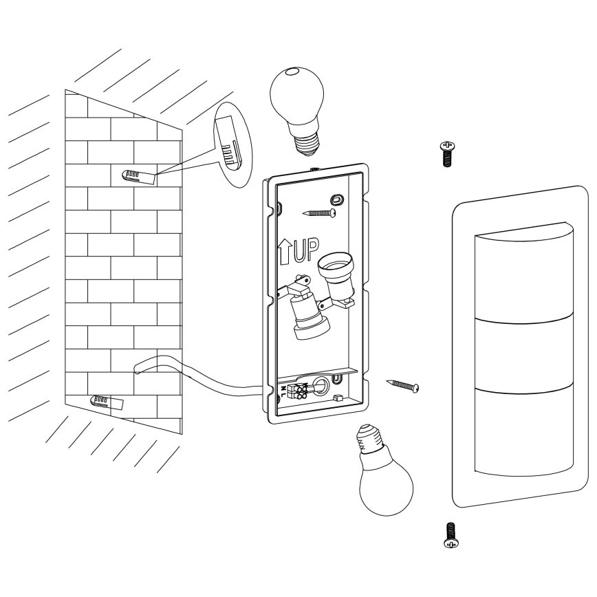 Eglo - Udendørs væglys 2xE27/10W/230V antik sort IP44