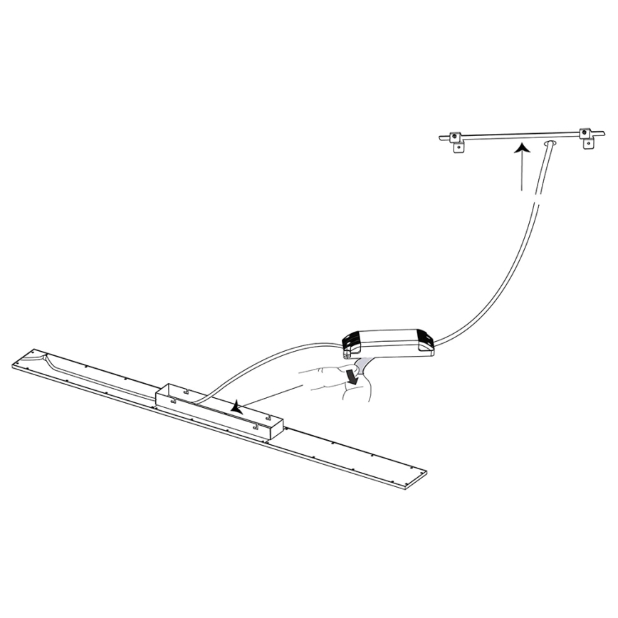 Eglo - LED panel dæmpbart RGBW-farver SALOBRENA-C LED/34W/230V + fjernbetjening