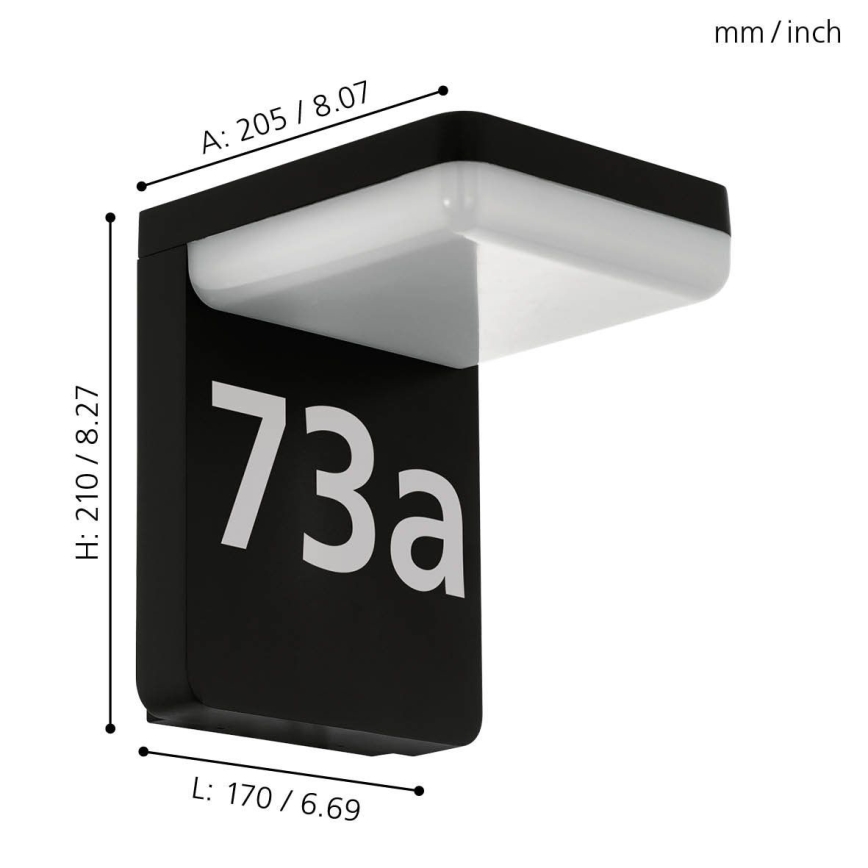 Eglo - LED husnummer LED/11W/230V IP44