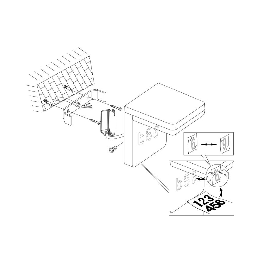 Eglo - LED husnummer LED/11W/230V IP44