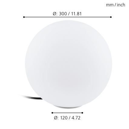 Eglo - Udendørslampe 1xE27/40W/230V IP65 ø300