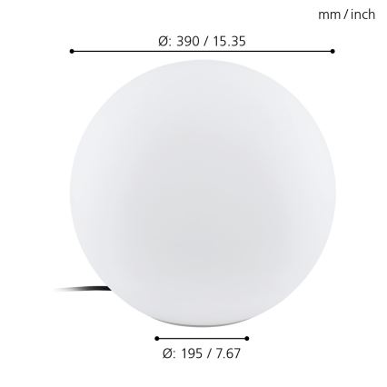 Eglo - Udendørslampe 1xE27/40W/230V IP65 ø390