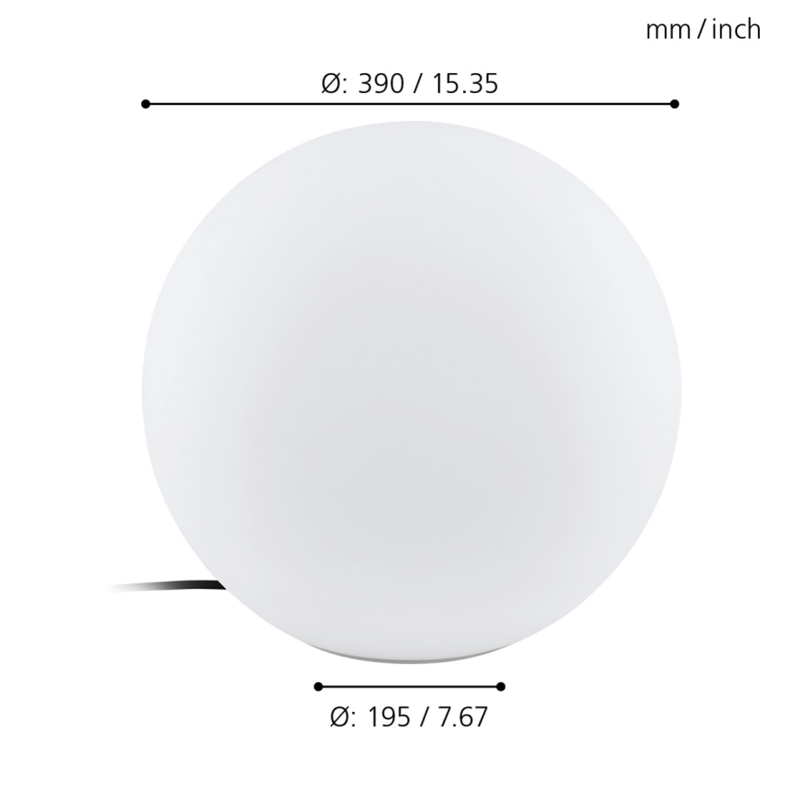 Eglo - Udendørslampe 1xE27/40W/230V IP65 ø390
