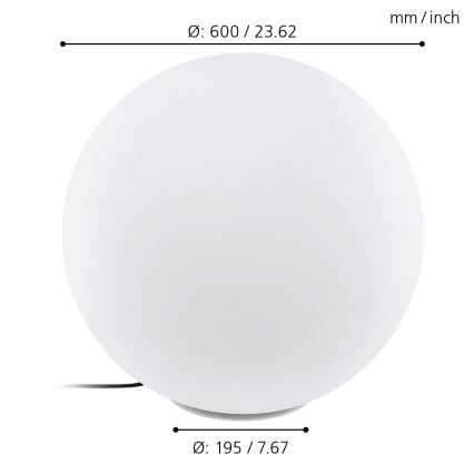 Eglo - Udendørslampe 1xE27/40W/230V IP65 ø600