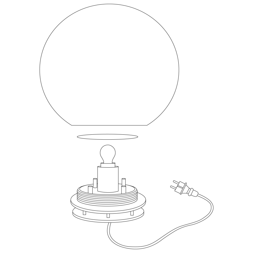 Eglo - Udendørslampe 1xE27/40W/230V IP65 ø600