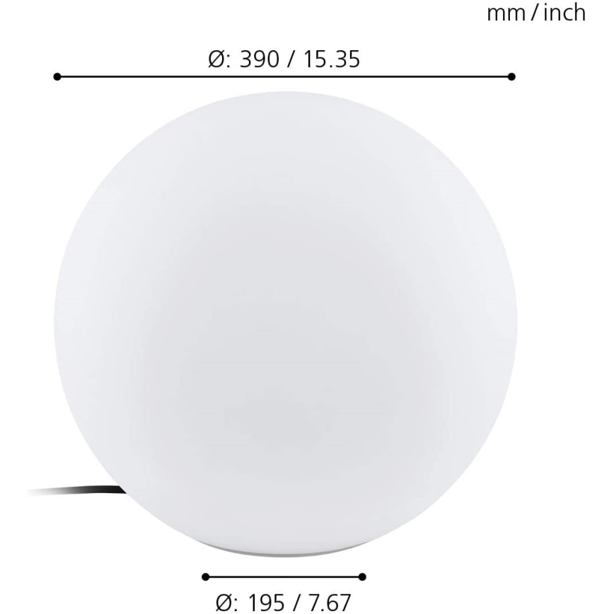 Eglo 98106 - LED RGBW Udendørslampe MONTEROLO-C LED/9W/230V IP65 Ø390 mm