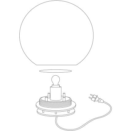 Eglo 98106 - LED RGBW Udendørslampe MONTEROLO-C LED/9W/230V IP65 Ø390 mm