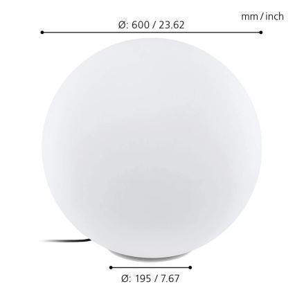 Eglo - LED udendørslampe RGBW-farver MONTEROLO-C 1xLED/9W/230V IP65