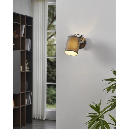 Eglo 98138 - Væglampe med spot VILLABATE 1xE27/10W/230V