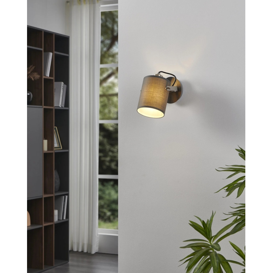 Eglo 98138 - Væglampe med spot VILLABATE 1xE27/10W/230V