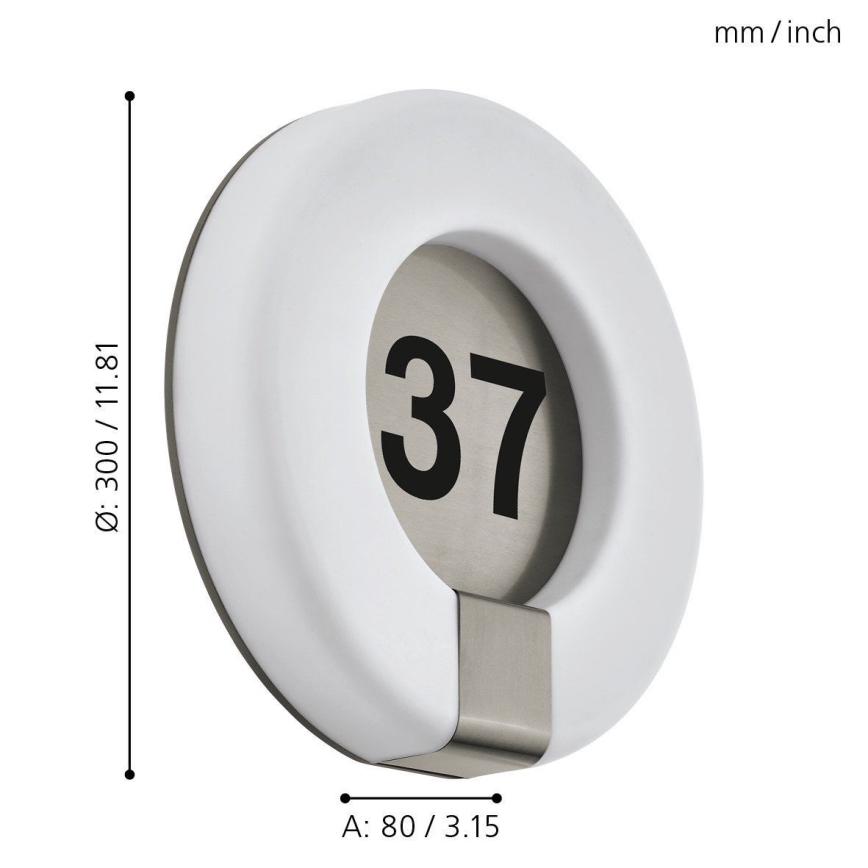 Eglo 98145 - LED Dæmpbart Husnummer MARCHESA-C LED/15W/230V IP44