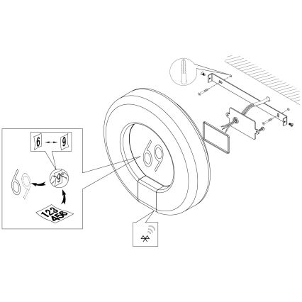 Eglo 98145 - LED husnummer dæmpbar MARCHESA-C LED/15W/230V IP44