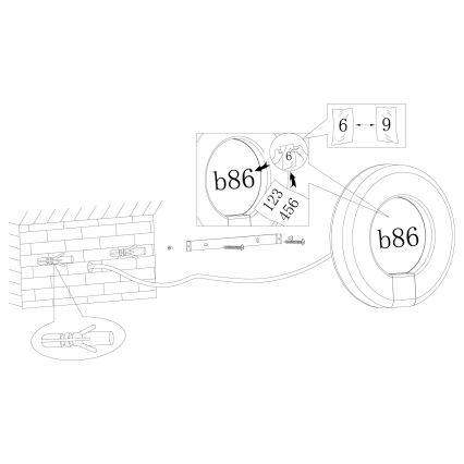 Eglo - LED husnummer LED/15W/230V IP44