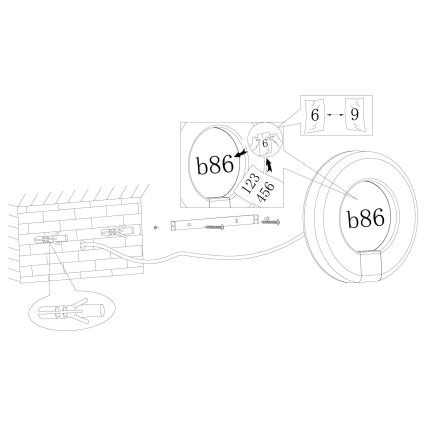 Eglo - LED husnummer LED/15W/230V IP44