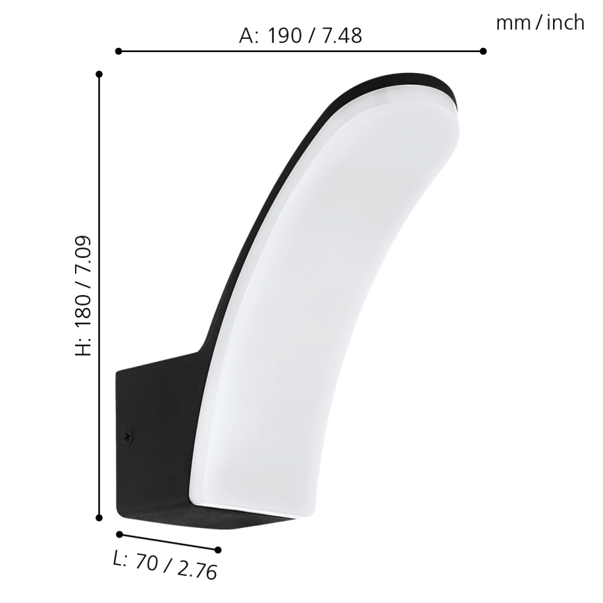 Eglo - Udendørs LED væglampe LED/11W/230V IP44