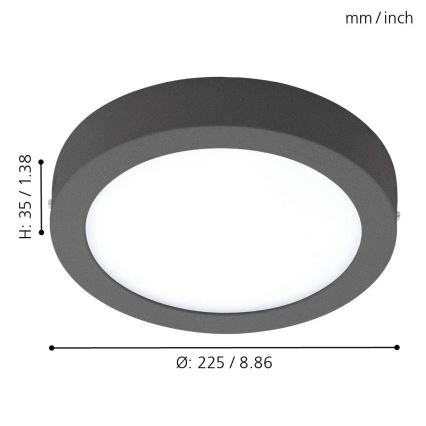 Eglo - LED Dæmpbart udendørsarmatur ARGOLIS-C LED/16,5W/230V IP44
