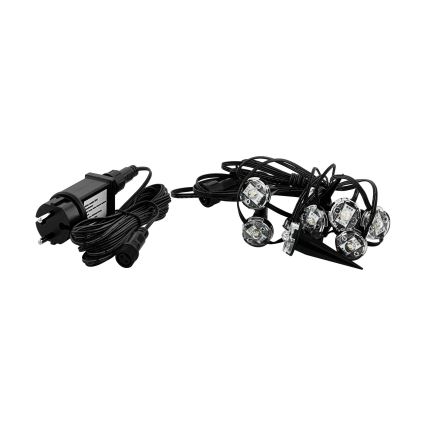 Eglo - LED udendørs dekorativ lyskæde 9xLED 10m IP65 varm hvid