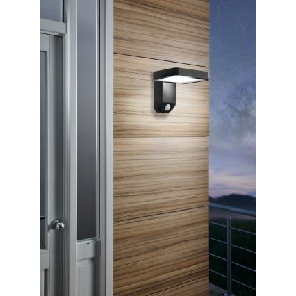 Eglo - Soldrevet LED væglampe med sensor LED/4,5W/3,7V 2200 mAh IP44