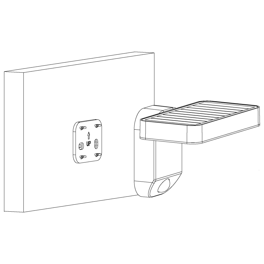 Eglo - Soldrevet LED væglampe med sensor LED/4,5W/3,7V 2200 mAh IP44
