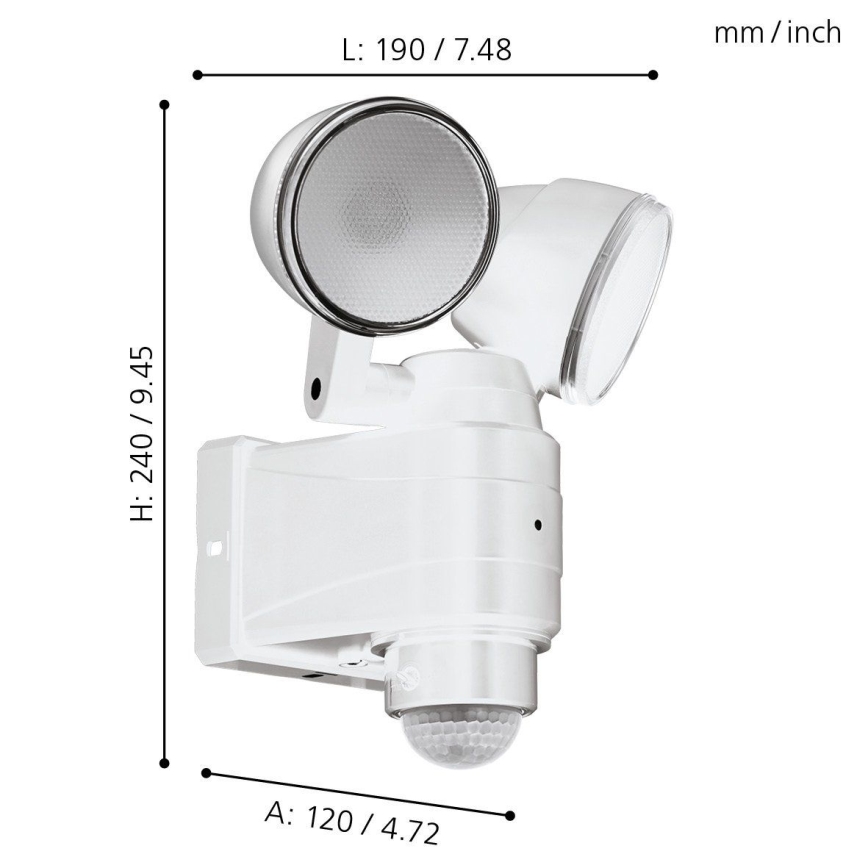 Eglo - LED udendørslampe med sensor 2xLED/4W/4xLR1 IP44