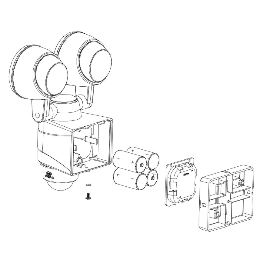 Eglo - LED udendørslampe med sensor 2xLED/4W/4xLR1 IP44