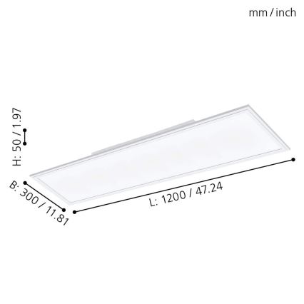 Eglo - LED lysdæmper panel LED/30W/230V + fjernbetjening