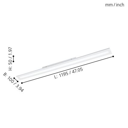 Eglo - LED lysdæmper panel LED/30W/230V + fjernbetjening